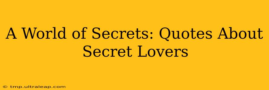 A World of Secrets: Quotes About Secret Lovers