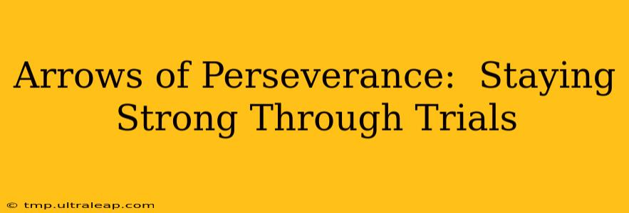 Arrows of Perseverance:  Staying Strong Through Trials