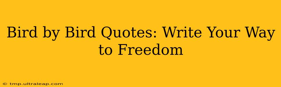 Bird by Bird Quotes: Write Your Way to Freedom