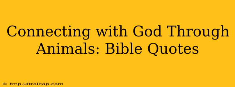 Connecting with God Through Animals: Bible Quotes