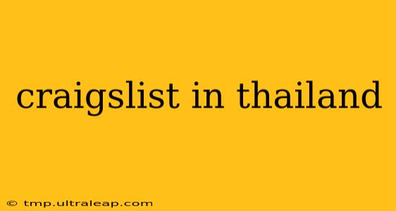 craigslist in thailand