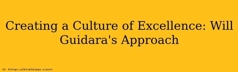 Creating a Culture of Excellence: Will Guidara's Approach