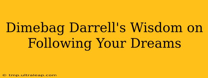 Dimebag Darrell's Wisdom on Following Your Dreams