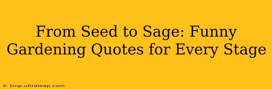 From Seed to Sage: Funny Gardening Quotes for Every Stage