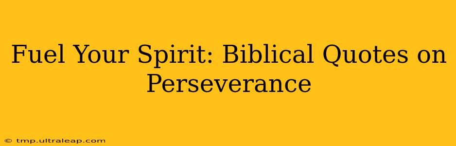 Fuel Your Spirit: Biblical Quotes on Perseverance