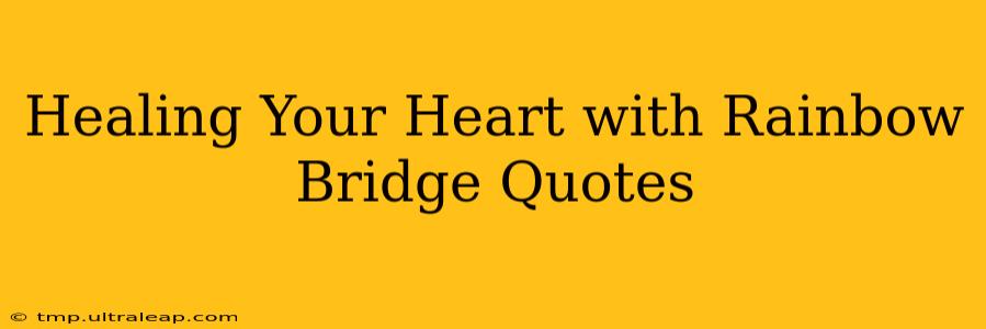 Healing Your Heart with Rainbow Bridge Quotes