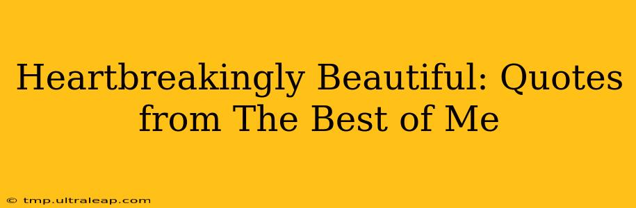 Heartbreakingly Beautiful: Quotes from The Best of Me