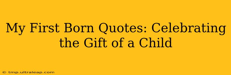 My First Born Quotes: Celebrating the Gift of a Child