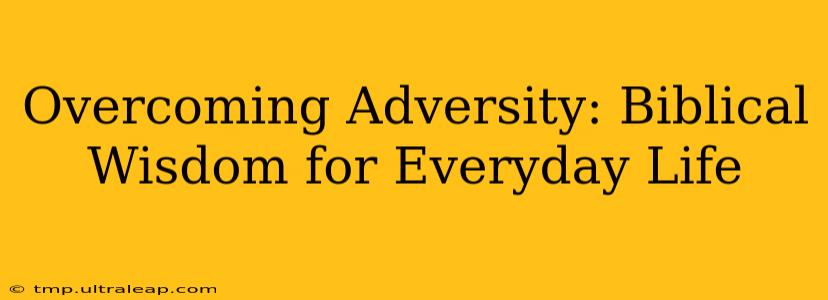 Overcoming Adversity: Biblical Wisdom for Everyday Life