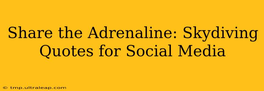 Share the Adrenaline: Skydiving Quotes for Social Media