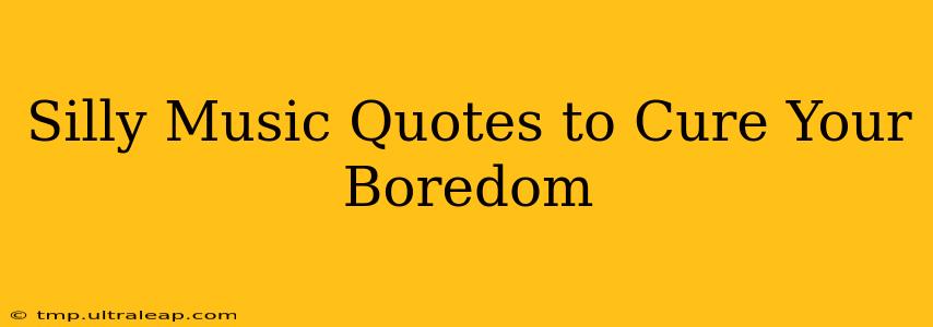 Silly Music Quotes to Cure Your Boredom