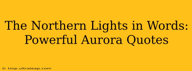 The Northern Lights in Words: Powerful Aurora Quotes