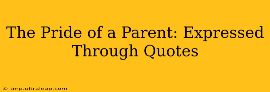 The Pride of a Parent: Expressed Through Quotes