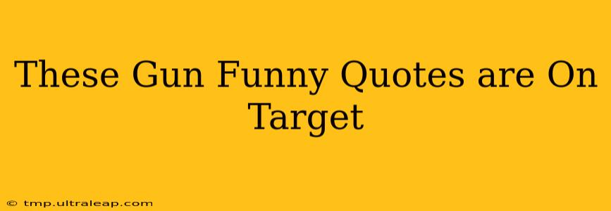 These Gun Funny Quotes are On Target