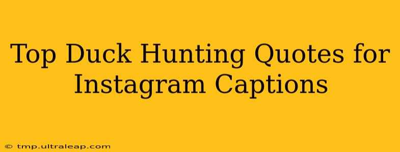 Top Duck Hunting Quotes for Instagram Captions