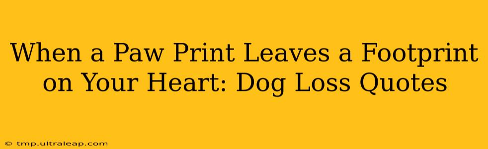 When a Paw Print Leaves a Footprint on Your Heart: Dog Loss Quotes